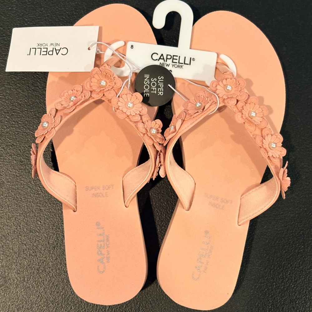 Capelli New York Women's Blush Pink Flip-flops